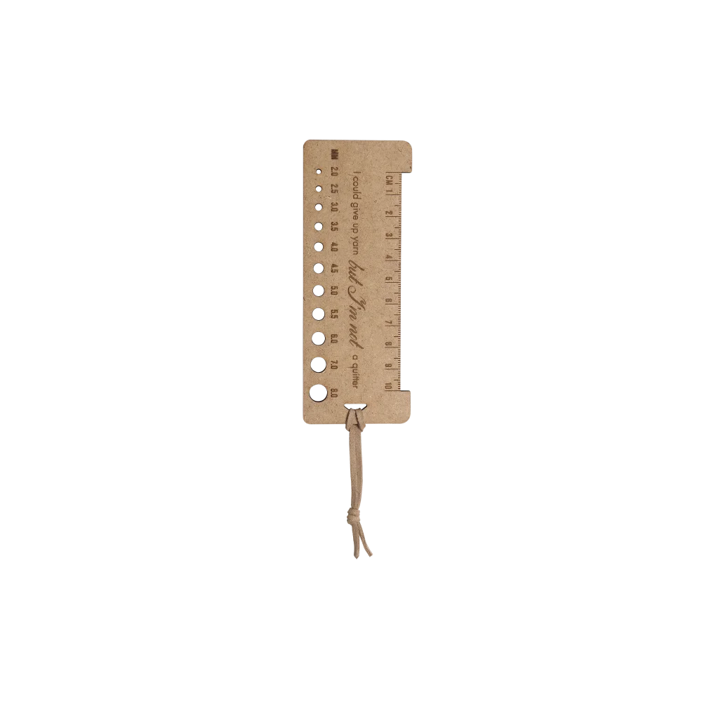 Wooden Stitch Gauge Ruler